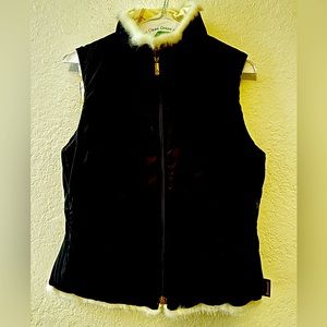 Authentic Moncler womens reversible down puffer vest 2 small